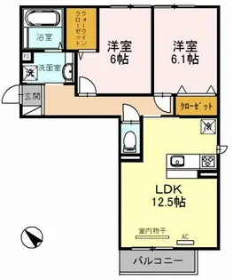 LUCE比叡【2階】の間取り