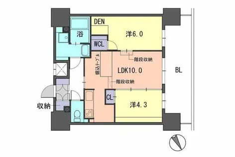 F・PARC GRANDMARK天神【803号室】の間取り