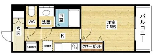 Luxe三国Ⅱ【2階】の間取り