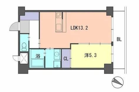 レジデンス住吉【410号室】の間取り