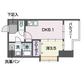 レキシントンスクエア駅東【1002号室】の間取り