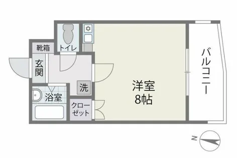ソレアード赤坂【202号室】の間取り