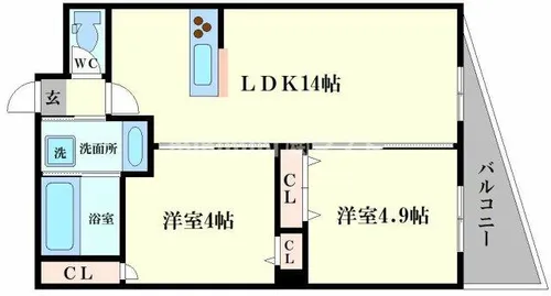 カップドリンベ【5階】の間取り