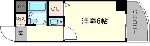 大国町青山ビル【802号室】の間取り