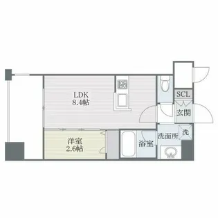 ラクラス博多【6階】の間取り