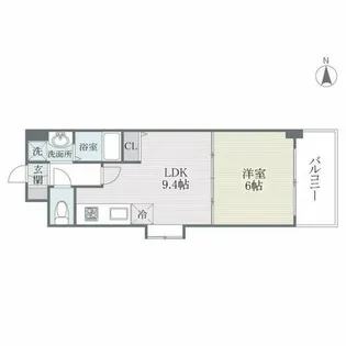 クレベール博多【305号室】の間取り