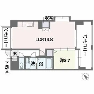 リブル高砂【805号室】の間取り