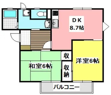ホームタウン茨木B棟【203号室】の間取り
