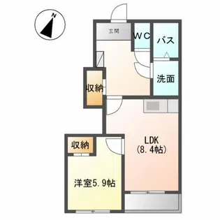 ヒルトップ ネウラ【1階】の間取り