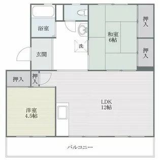 グランエピ長丘台【410号室】の間取り