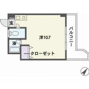 クレール平和【202号室】の間取り