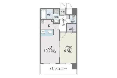 ・レジデンス20【707号室】の間取り