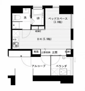 モンテスパツィオ薬院大通【601号室】の間取り