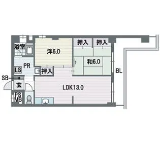 第11よし川ビル【303号室】の間取り