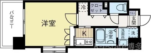 福岡県福岡市東区箱崎1丁目【マンション】の間取り