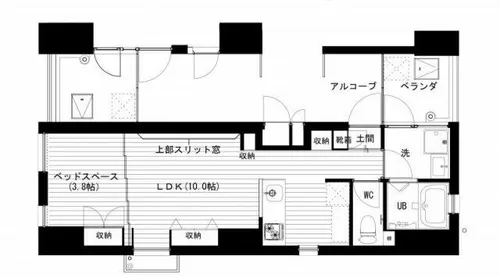 モンテスパツィオ薬院大通【7階】の間取り