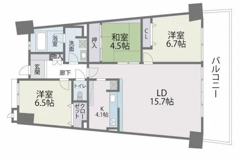 アイランドシティ・インフィニガーデンイースト棟【408号室】の間取り