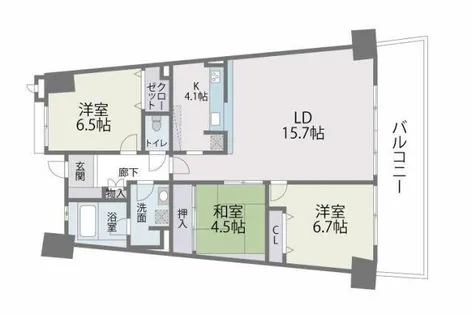 アイランドシティ・インフィニガーデンノース棟【7階】の間取り