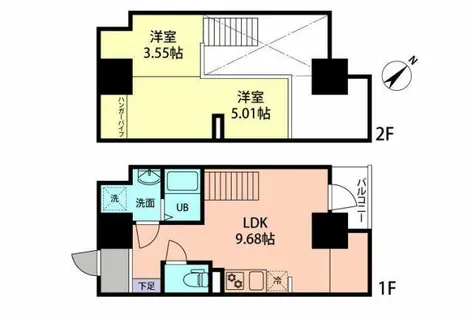 MODERN PALAZZO天神東グランM【1102号室】の間取り