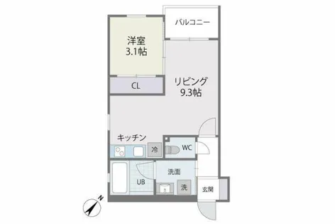 CAMELLIA GARDEN【401号室】の間取り