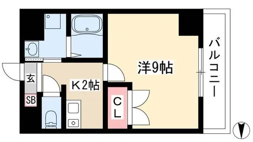 アイン橘【205号室】の間取り