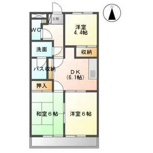 プレジールB【1階】の間取り