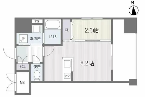 アルティザ博多駅前【1201号室】の間取り