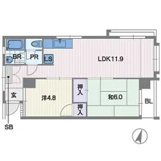 リバース平和【301号室】の間取り