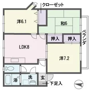 レピュート柴田【2階】の間取り