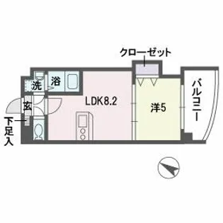 アヴァンセ那の川【2階】の間取り