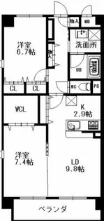プリマヴェーラ【103号室】の間取り