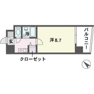 レキシントンスクエア駅南【503号室】の間取り