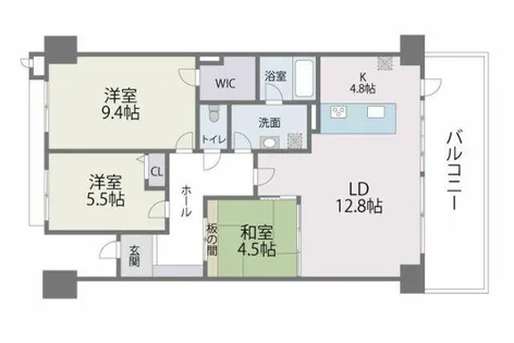 アイランドシティ インフィニガーデンサウス棟【621号室】の間取り