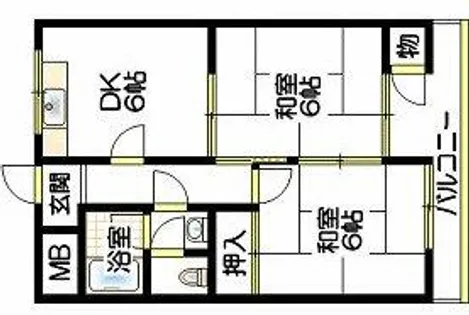 ロイヤルコーポ吉田【305号室】の間取り