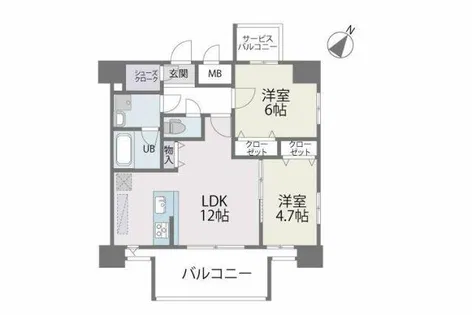 MODERN PALAZZO博多デュオグランデWEST【11階】の間取り