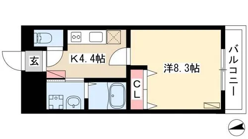 ガーデン桜【2階】の間取り