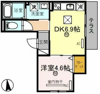 ヴェール エブラン【1階】の間取り