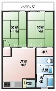 ローズ名草【2階】の間取り
