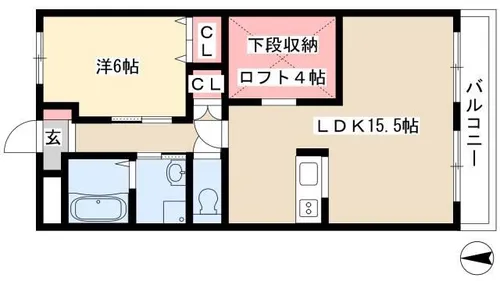 ミヨシハイツ【201号室】の間取り