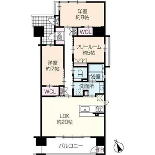 ネバーランド姫路駅前【7階】の間取り