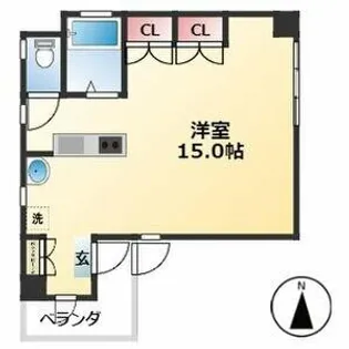 ジラールペルゴ【9階】の間取り