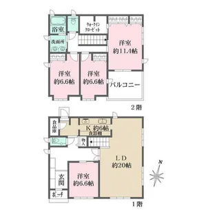 兵庫県神戸市東灘区向洋町中6丁目【一戸建】の間取り