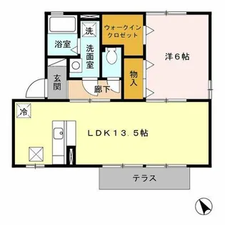 ウィルモア東山【2階】の間取り