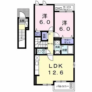 モダン・パークK&L Ⅰ【2階】の間取り