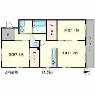 クルミナーレIV【1階】の間取り