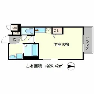 アクアプレイス京都北白川【1階】の間取り