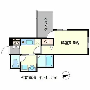 アクアプレイス京都北白川【1階】の間取り