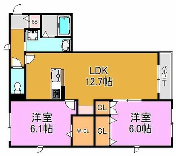 Lune lion【2階】の間取り
