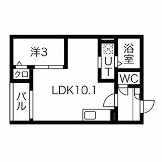 1LDKの間取り画像