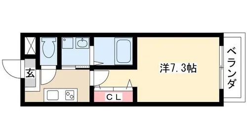 1Kの間取り画像